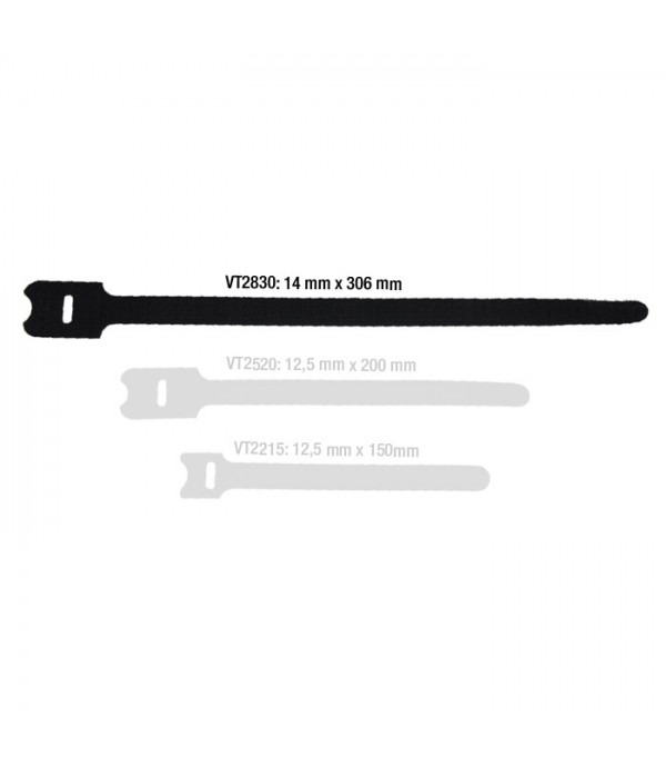 Adam Hall Accessories VT 2830 - Hook and Loop Cable Tie 306 x 28 mm black