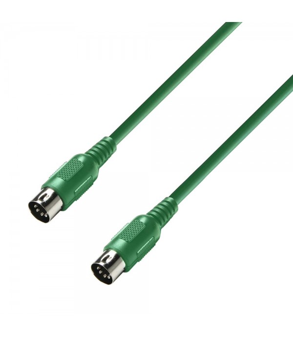 Adam Hall Cables 3 STAR MIDI 0150 GRN - MIDI Cable 1.5 m green