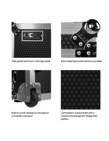 Udg U91054BL - FC MULTI FORMAT XXL BLACK PLUS (LAPTOP SHELF, TROLLEY & WHEELS)
