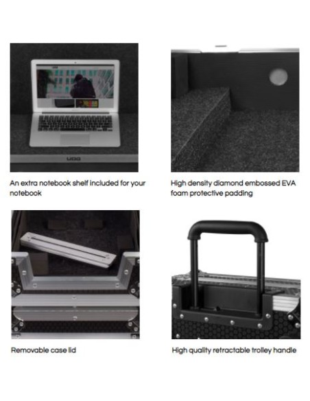 Udg U91054BL - FC MULTI FORMAT XXL BLACK PLUS (LAPTOP SHELF, TROLLEY & WHEELS) Udg U91054BL - FC MULTI FORMAT XXL BLACK PLUS (LAPTOP SHELF, TROLLEY & WHEELS)
