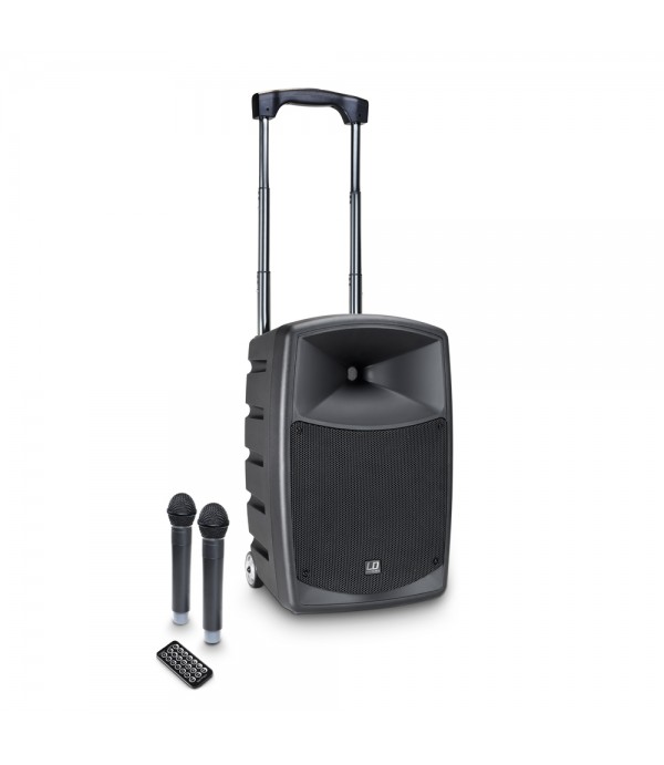 LD Systems ROADBUDDY 10 HHD 2 B5 - Battery-Powered Bluetooth Speaker with Mixer and 2 Wireless Microphones