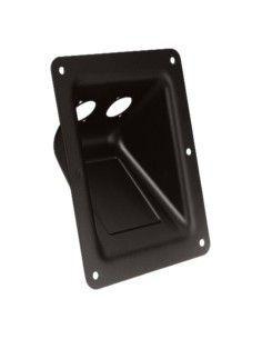 Adam Hall Hardware 87160 - Dish black for 2 XLR or Speakon Sockets