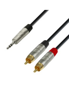 Adam Hall Cables 4 STAR YWCC 0150 - Y-Cable | Rean® 2 x RCA x Minijack TRS | 1.5 m
