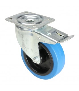 Adam Hall 372151 Swivel Castor 100 mm with blue Wheel 