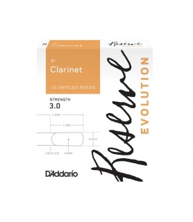 D'Addario Reserve Evolution Bb Clarinet Reeds, 3 (10 Pack)