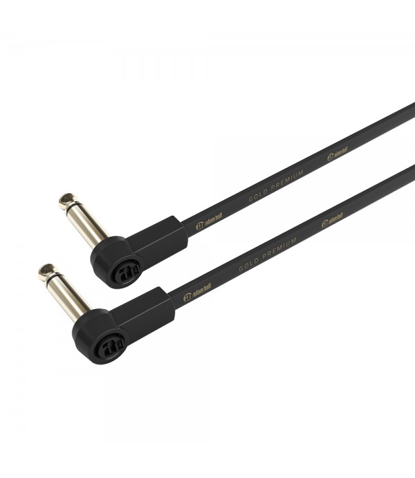 Adam Hall Cables 4 STAR IRR 0045 FLM - Pedalboard Patch Cable | Adam Hall® angled Jack TS | 0.45 m