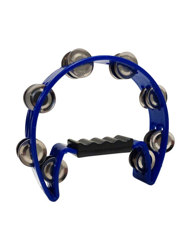 Pandeireta Meia-Lua Single Row Blue