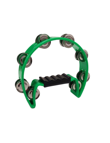 Pandeireta Meia-Lua Single Row Green Pandeireta Meia-Lua Single Row Green