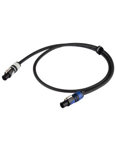 Extensão elétrica profissional PROEL com cabo HPC3025FG retardador de chamas 3 x 2.5 mm2. Cor disponível: Preto. Comprimento: