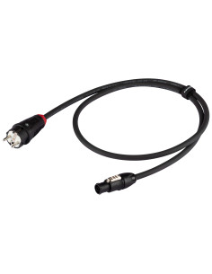 Cabo elétrico de alimentação profissional PROEL com cabo HPC3025FG retardador de chamas 3 x 2.5 mm2. Cor disponível: Preto.