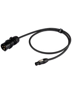 Cabo elétrico de alimentação profissional PROEL com cabo HPC3025FG retardador de chamas 3 x 2.5 mm2. Cor disponível: Preto.