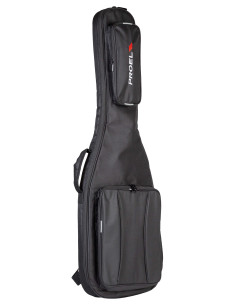 Electric guitar bag, rip-proof 600D polyester, 10mm high density foam padding. Available in Black.