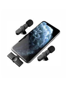 Conjunto 2 Microfones Lapela S/ Fios C/ Receptor USB-C 2