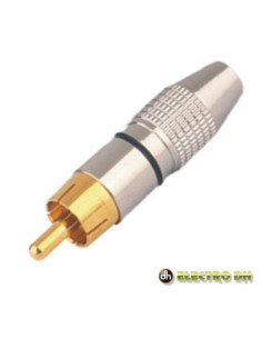 Ficha Rca Macho Amarela Metálica / Dourada Edh