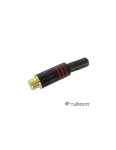 Ficha Rca Fêmea Dourada Vermelho VELLEMAN