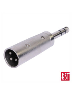 Ficha Adaptadora XLR 3p Macho / Jack 6.35mm Macho St BST