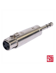 Ficha Adaptadora XLR 3p Fêmea / Jack 6.35mm Macho St BST