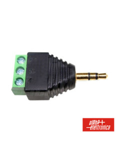 Ficha Jack 3.5mm Macho Stereo C/ Terminal Em Parafuso