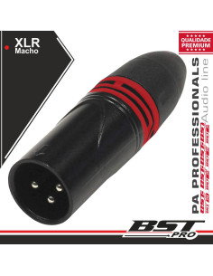 Ficha XLR 3p Macho Niquelado BSTPRO