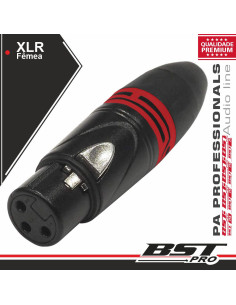 Ficha XLR 3p Fêmea Niquelado BSTPRO
