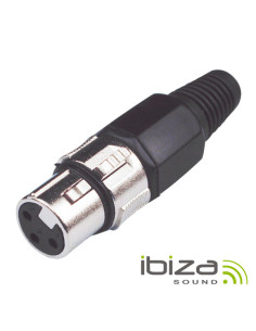 Ficha XLR 3p Fêmea Niquelado IBIZA