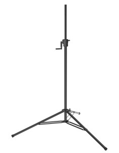 Suporte profissional ajustável em altura para altifalantes e sistemas de iluminação. Preto fosco.