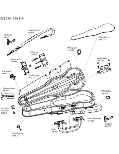 Form shaped viola case Liuteria Concerto